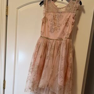 Lilt Pink and Gold Formal Kids Dress